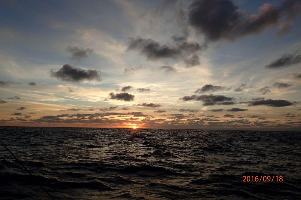 erster Sonnenuntergang in Spanien