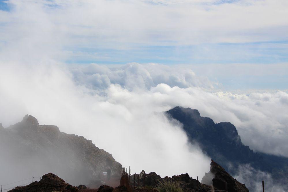 Wolkenspiel von oben